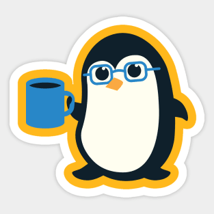 Penguin Cute Penguin Glasses Sticker